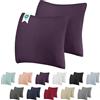 Barbons Federe 80 x 80 cm melanzana set di 2-100% Jersey di Cotone - Copri Cuscino per Letto - Fodera Protezione