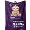 Niyewsor Regalo Mamma Compleanno, Flanella Coperta 150 x 200cm, Viola | Regalo Mamma, Regali Festa della Mamma Natale per la Mamma da Figlia e Figlio