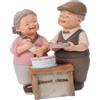 NOLITOY Statuetta Design Resina e Coppia per Anniversari Anziana in Compatto e Adorabile Decorazione Regalo Matrimoni Nonni e Feste Speciali