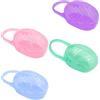 EPIGEIST Scatola Porta Ciuccio in Plastica Pp 4 Unitá, Custodia Antipolvere Facile da Trasportare per Ragazzo Ragazza, per Casa e Viaggio Colore Casuale