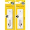 Schellenberg 53302 Placca avvolgibili Metallico Maxi: 23 mm di Larghezza del Nastro, Piastra tapparella con spaziatura dei Fori 17 cm, Bianco (Confezione da 2)