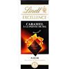 Lindt Cioccolato fondente, extra fine, tradizionale, con grani di caramello, zucchero caramellato e fiore di sale - il tavolo da 100 g