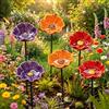 Generic Stazione di irrigazione per api in ceramica, 6 fiori di api da 25 cm, fiori per mangiatoia per acqua da giardino, tazze per stazioni per bere impollinatori, mangiatoie per il bagno degli uccelli