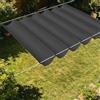 ZHIQXUE Vela Parasole a Onda Retrattile 300 x 280 cm Senza Foratura Vela Ombreggiante a Onda Retrattile Resistente Agli Strappi per Terrazza, Pergola, Veranda, Giardino, Grigio Scuro