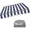 Generico Telo Di Ricambio per Tenda Da Sole Copertura Sostitutiva Con Protezione UV E Mantovana, Impermeabile Tende Da Balcone per Patii Tende Da Sole a Bracci Estensibili