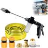 Generic Pulitore ad alta pressione per ogni tubo da giardino con tubo del bollitore e 3 connettori, ugello regolabile per la pulizia di patio, auto, vialetto, terrazza e superfici esterne (B-10 m)