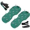 PIQIUQIU Scarificatore da prato, scarpe con punte, chiodi da 15 mm, 26 punte in acciaio, cinghie regolabili, verde, ventilatore per prato o come scarpe da massetto