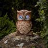 Garden Mile Decorazione da giardino a forma di gufo solare, grande statuetta impermeabile con LED ad energia solare, statua che illumina gli occhi, per regali di giardinaggio unici, decorazione per