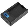 BONKZEBU Caricatore USB LP-E8 con Schermo LCD Portatile in Plastica Nera 3,1x2x0,8 Pollici per Utenti di Fotocamere 550D 600D 650D 700D