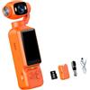 APGLSXY Action camera portatile con obiettivo rotante con display frontale, fotocamera da viaggio 1080P con ricarica di tipo C per video quotidiani Pocket Cycling Footage Daily Vlog giornalieri
