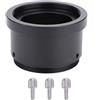 VETESHENM Adattatore telescopico M42 x 0,75 a 3,2 cm, anello di compressione in lega di alluminio per binario telescopico, filettatura standard da 3,2 cm con tre viti, colore nero per una facile installazione e