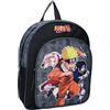 Vadobag Zaino NARUTO TRIO Sasuke Sakura - Zainetto per bambini | Scuola | Asilo - Colore Nero - dimensioni 30x25x11cm