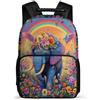 TPISLI Zaino Scuola Elephant Elementare per Bambino Bambina Zainetto Colorful Elephant 5-10 Anni School Bag, Resistente Leggero Tasche Laterali Regalo Compleanno