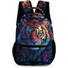 WECECE Zaino Scuola Tiger Infanzia Elementare 8-11 Anni Zainetto Animal Classe 4-5 Bambini e Bambine Bookbag Resistente Uso Quotidiano Tasca Frontale Tasche Laterali Uso Giornaliero Viaggio