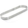 DE BUYER - Cerchio per torta oblungo VALHORNA in acciaio inox perforato - 27 x 8 x 2 cm - Realizzato in Francia, Tecnologia AIR SYSTEM, Micro-perforazioni per cottura rapida e omogenea, per risultati