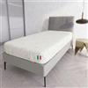Italian Bed Linen Coprimaterasso con Fibra di LINO Singolo 90 x 200 cm - Made in Italy - Proteggi Materasso con Elastico Perimetrale - Lavabile