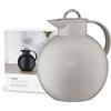 alfi Sfera 0,94 l, desert grigio opaco, thermos in plastica con inserto igienico in vetro temperato, tappo a vite, pezzo di design, thermos sferico, ideale come caffettiera da caffè, teiera, senza BPA
