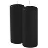 Cereria Di Giorgio 2 candele diametro 7 cm altezza 25 cm - Colore Nero - Durata 135 ore - Cereria Di Giorgio
