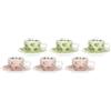 THUN - Set 6 tazzine espresso - porcelllana - Collezione Cuori in Fiore - 13 x 6 cm