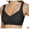 Memoryee Jelly Reggiseni per Donna Taglie Forti Senza Ferretto Senza Cuciture Push Up Coppa Intera Imbottito Effetto Minimizer Comodo e Supportivo Bralette per T Shirt Nero S