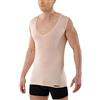 ALBERT KREUZ Maglietta Intima Canottiera Invisibile da Uomo Senza Maniche con Scollo a V Profondo (Deep-V) in Micromodal Elasticizzato, leggerissimo e Traspirante M