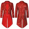 Générique Donne Costume Di FRAC Paillettes Blazer Manica Lunga Sparkle Jacket Glitter Coat for Evening Party Top Paillettes Donna Costume Di Carnival Costume Da Discoteca