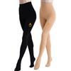 Viozocy Collant Termici Donna Inverno a Vita Alta con Fodera in Pile Spesso e Fascia Confortevole Nero + Color Carne S-M