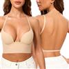 BUBBLEFOX Reggiseno Schiena Scoperta-Reggiseni a U Profonda Senza Cuciture a Scollatura Profonda e Schiena Reggiseno Invisibile Schiena