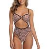 SHERRYLO Costume intero trasparente da donna per monokini sexy in rete Bodysuit monopezzo Bikini micro in microrete, L