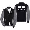 ZQSLFCCW Giacca da College da Uomo per D.A.C.I.A Unisex Stile Aviatore Leggero Abbigliamento Sportivo Divisa da Baseball Universitaria con Bottoni Cardigan Casual(Black-Gray,L)