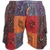 Ezhippie Pantaloncini Patchwork da Uomo Hippie Festival, M