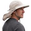 Hat Hut Cappello da sole ultraleggero con patta per il collo, UPF 50+, tesa larga, traspirante, per escursionismo, pesca, da uomo