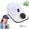 Generic Cappello con Ventilatore Solare USB - Berretto Aerato a 3 velocità,Regolabile e Leggero per Uomo e Donna - Ideale per Giardinaggio, Pesca, Campeggio e Lavori all'Aperto