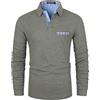 LIUPMWE Maniche Lunga Polo Uomo Pure Cotone Classic Basic Comfort Fashion Sport Top