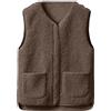 CheChury Gilet in Pile Donna Giacca Teddy Vestiti Panciotto Elegante Invernale Sportivo Gilet Termico con Cerniera Senza Maniche Gilet Giubbotto Giacca Teddy Scollo a V Autunno Gilet in Pile Tasche