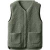 CheChury Gilet in Pile Donna Giacca Teddy Vestiti Panciotto Elegante Invernale Sportivo Gilet Termico con Cerniera Senza Maniche Gilet Giubbotto Giacca Teddy Scollo a V Autunno Gilet in Pile Tasche
