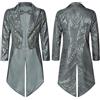 Générique Donne Costume Di FRAC Paillettes Blazer Manica Lunga Sparkle Jacket Glitter Coat for Evening Party Top Paillettes Donna Costume Di Carnival Costume Da Discoteca, argento, XL