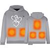 MaNMaNing Felpa a Cappuccio con Riscaldamento Integrato a Cinque Zone USB Unisex per Inverno Termica Stampa Casual Ricaricabile Calda Morbida con Massimo Comfort