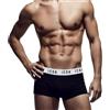 ICON underwear Boxer Uomo 3 Pack Art IMU05 - Misura XL - Colore Nero - Elastico Bianco