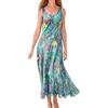 Vuncio Vestiti Lunghi Donna Eleganti Estivi Taglia Forte Morbidi Fantasia Vestito Donna Lungo Estivo Elegante con Stampa Casual Cerimonia Matrimonio Spiaggia