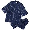 KINMBRA un-brand Kimono Giapponese da Uomo in Cotone Hanfu Abito da Pigiama Antico Plus Size Abbigliamento Zen Abbigliamento taoista (Taglia L, Navy Star Map)