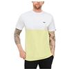 Vans Colorblock Tee - Maglietta da Uomo Giallo (Bianco-Soleggiato Lime TK). XL
