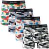 INNERSY Boxer da uomo con apertura, traspiranti, confezione da 4 pezzi, L