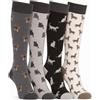 Lucchetti Socks Milano Calze Donna Invernali Lunghe Caldo Cotone Fantasia Righe Pois Termiche Colorate Made in Italy (35-40, Set Coccole & Zampette)