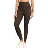 Famulily Leggings a costine a vita alta per donne UK, leggings elasticizzati slim fit da donna per autunno inverno caldi, Marrone, L/sottile