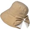 Jeeeun Women's Bowknot Wide Brim Sun Protective Hat - 360° Protection Foldable Breathable Beach Travel Sun Protective Hat