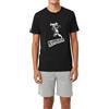 In One Clothing Pigiama corto da ragazzo, morbido single-jersey in 100% cotone e con pantaloni in stile bermuda, 164