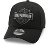 HARLEY-DAVIDSON Berretto da baseball da uomo Bar & Shield, berretto da baseball in cotone con fascia elastica, nero/bianco, S