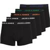 JACK & JONES Set da 5 Boxer Uomo Stretch Mutande Jersey Costume Intimo