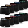L&K Confezione da 10 Boxer Uomo Intimo Microfibra Toni Nero 1212 BL M/L